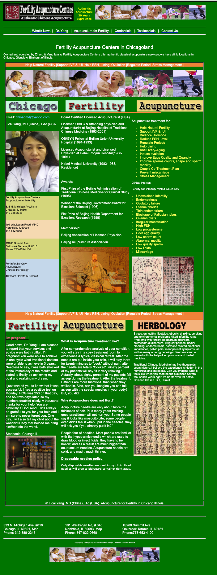 Archive screenshot of the previous doctor profile page.