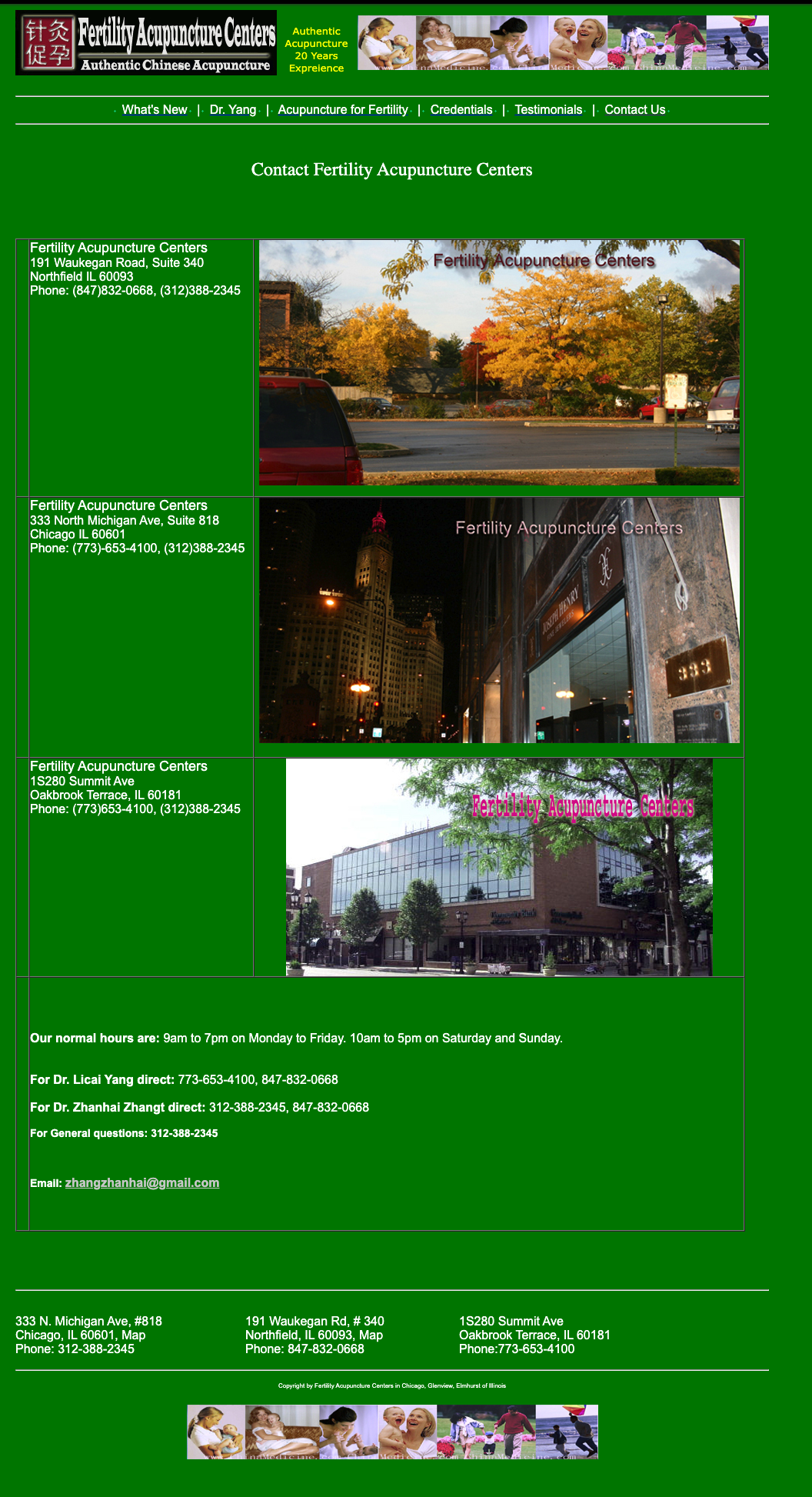 Archive screenshot of the previous locations page.